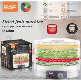 Сушарка для овочів та фруктів (дегідратор) RAF R.6800 (350 Вт) | 5 рівнів, регулювання температури та безшумна робота