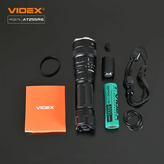 Ліхтарик VIDEX VLF-AT255RG 2000Lm 5000K, до 550 м, підствольний, з білим, червоним і зеленим світлом | Зображення 9