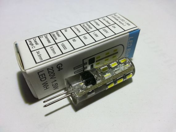 LED лампа G4 1.5W(100lm) 5000K 220V AC