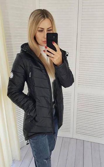 Елегантна жіноча парка, арт. 300, чорний | Зображення 4