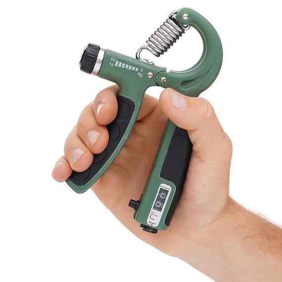 Еспандер кистьовий Cornix 5-60 кг з регульованим навантаженням та лічильником XR-0261 Navy Green/Black | Зображення 1