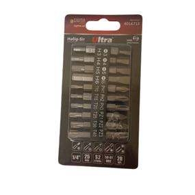 Набір біт 1/4"*25 мм. з тримачем 20 шт/уп S2 Ultra