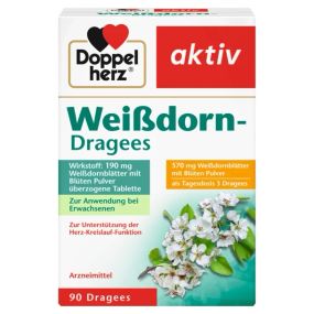 Doppelherz Weißdorn-Dragees Доппельгерц драже екстракту Глоду для зміцнення серцево-судинної системи, 90 шт.