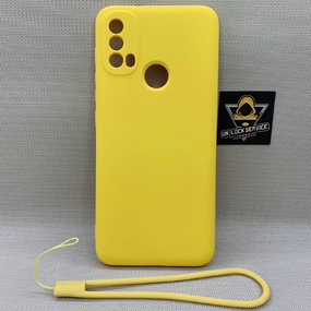 Motorola E20 SoftTouch Silicone Протиударний чохол софт тач Жовтий