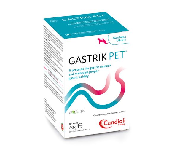 Вітаміни для собак та котів із захворюваннями шлунка Candioli Gastrik Pet, 30 табл