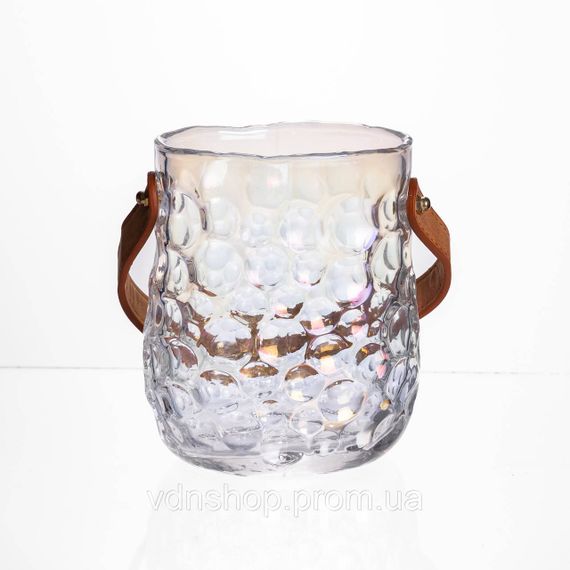Ваза сумочка з ручкою 11.5×7.5×15 см декоративна Прозора HP-19-153-3 | Зображення 2