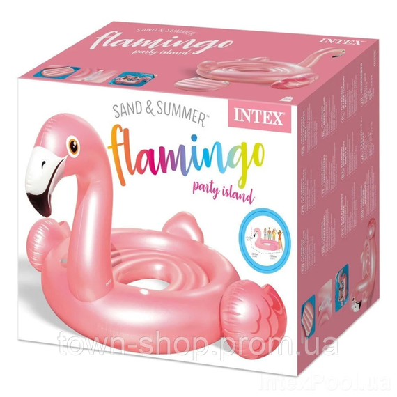 Надувной плотик "Фламинго" Intex 57297, 358х315х163 | Зображення 7