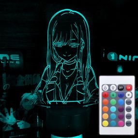 Акриловий світильник-нічник з пультом 16 кольорів Марін Кітагава tty-n001918