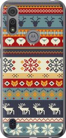 Чехол на Motorola E6s Рождественский орнамент "3303u-2001-17620"