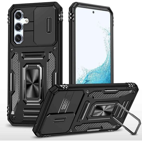 Ударопрочный чехол Camshield Army Ring для Samsung Galaxy S23+ Черный / Black