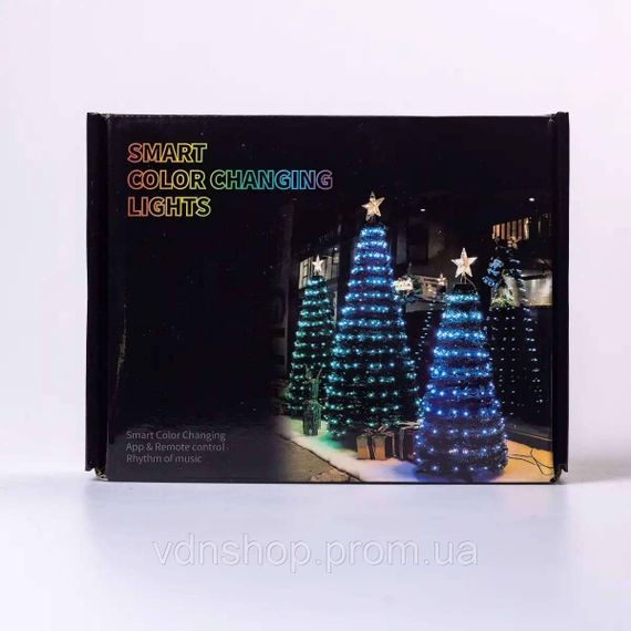 Умная гирлянда Smart 200 LED длина 2 м с управлением со смартфона прозрачная, мультиколор 1733042W | Зображення 9