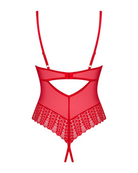 Боди с вырезом Obsessive Ingridia Body Красный XS/S | Зображення 3