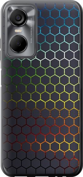 Чехол на Tecno POP 6 Pro BE8 Переливающиеся соты "498u-2929-17620"