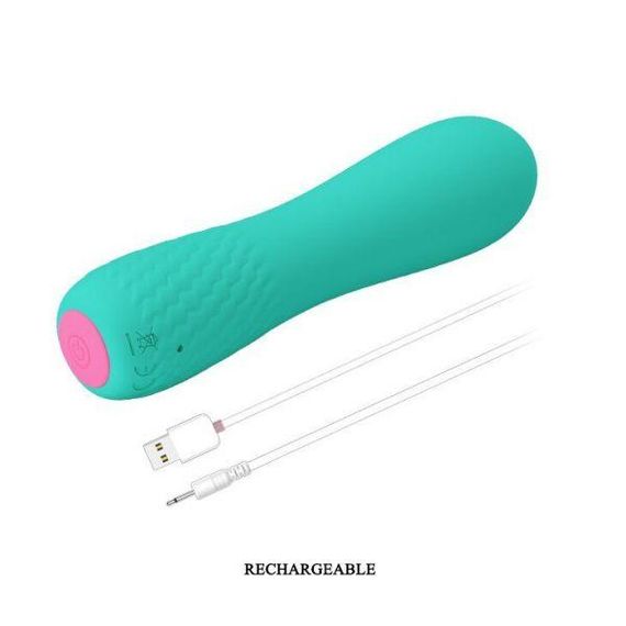 Міні вібратор Pretty Love ELFIN USB, Mint | Зображення 1