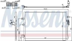 Радіатор, конденсор кондиціонера FIAT FREEMONT, DODGE JOURNEY, NISSENS (940342)