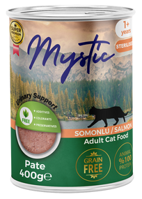Вологий корм Mystic паштет для дорослих стерилізованих котів з ЛОСОСЕМ 400г конс.