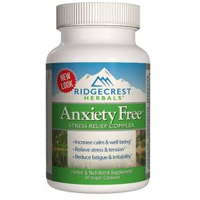 Комплекс для профилактики нервной системы RidgeCrest Herbals Anxiety Free 60 Veg Caps RCH320