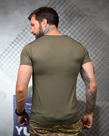 Тактическая потоотводящая футболка Посміхнись oliva ПП4682 | Зображення 2