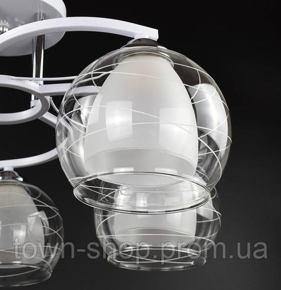 Люстра потолочная на 5 лампочек 6634/5-wh Белый 27х52х52 см. | Зображення 1