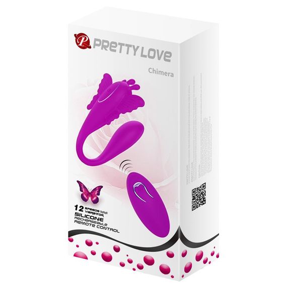 Вибромассажер для пар серии Pretty Love - CHIMERA 12 FUNCTIONS Sex Aura | Зображення 1