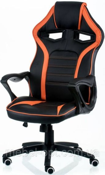 Офісне крісло Game black — orange, Tilt з регулюванням гойдання під вагу користувача