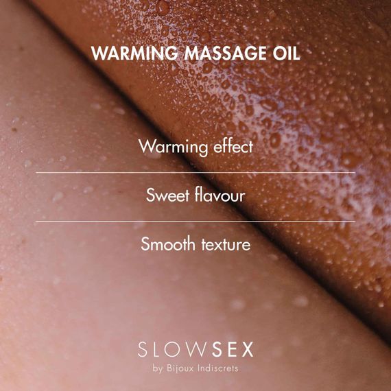 Разогревающее съедобное массажное масло Bijoux Indiscrets Slow Sex Warming massage oil | Зображення 3