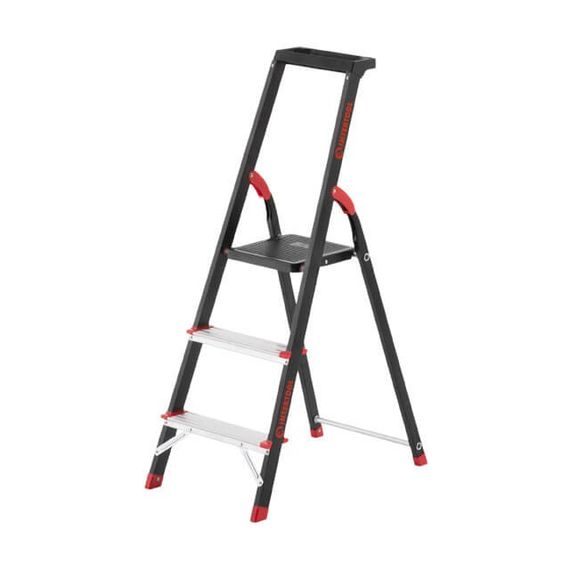Драбина 3 сходинки, лоток для інвентарю, сталевий профіль, висота верхньої сход. 0,6 м INTERTOOL LT-0053