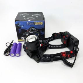 Аккумуляторный фонарь на голову с зарядным устройством PLD-T115-2PM10-TG, Led headlamp налобный фонарь WU-13