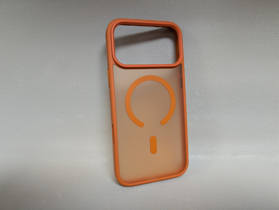 Чехол для iPhone 17 Pro Max / Айфон 17 Про Макс, Soft Touch, противоударный, MagSafe, оранжевый