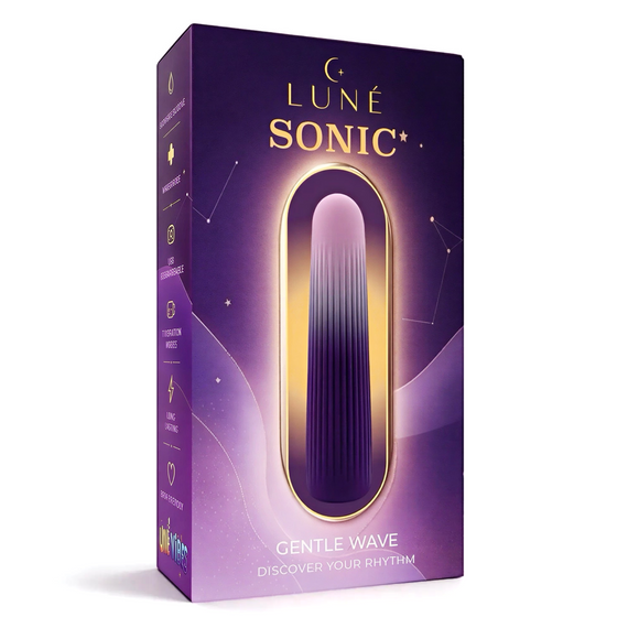Гнучкий міні-вібратор UNIVIBE LUNE Sonic з градієнтним дизайном Sex Aura | Зображення 1