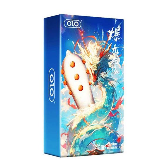Презервативы с шипами супер тонкий OLO Nine Dragon 2 шт