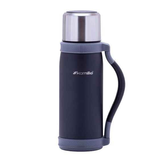 Термос черный 1200ml из нержавеющей стали | Зображення 5