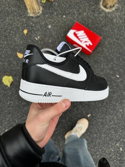 Зимові кросівки Nike Air Force, топ якість (чорно-білі) | Зображення 6