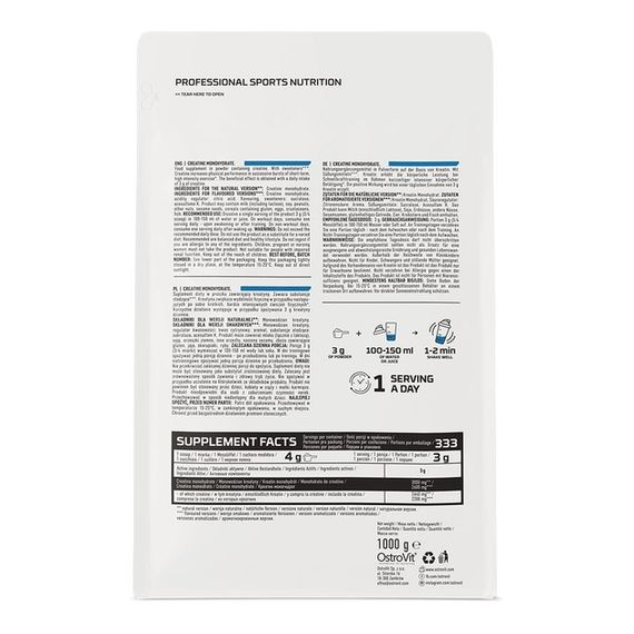 Креатин Ostrovit Creatine 1000g (Orange) | Зображення 1