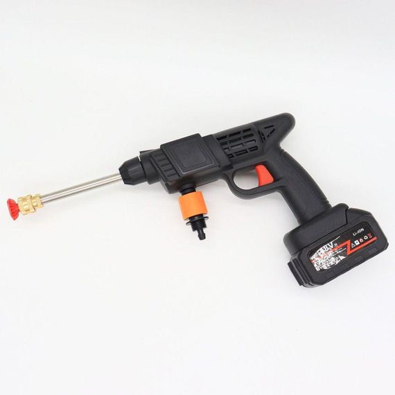 Акумуляторна мийка високого тиску в кейсі + акумулятор 30V / Бездротова міні мийка для авто / Розпилювач води для мийки автомобіля | Зображення 6