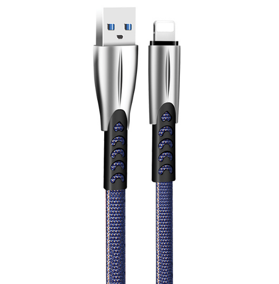 Кабель USB Lightning ColorWay CW-CBUL010-BL 2,4A 1м синий | Зображення 2