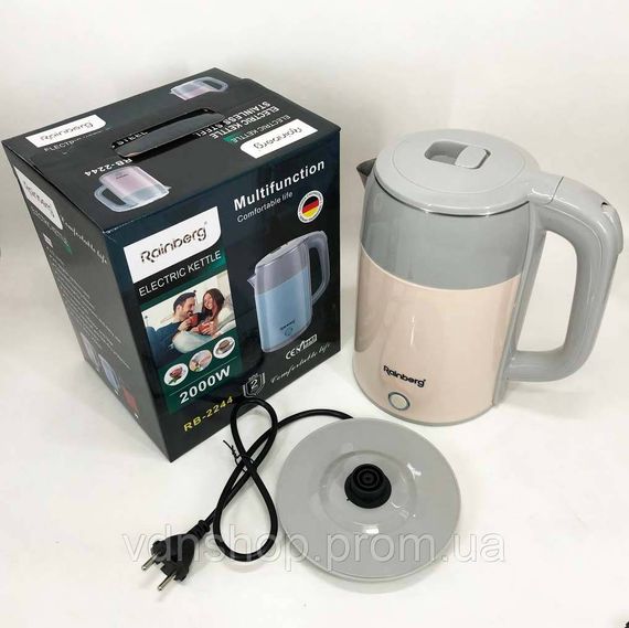 Тихий бытовой чайник, Электрический чайник, Электрочайник нержавейка Бесшумный SV-74 | Зображення 7