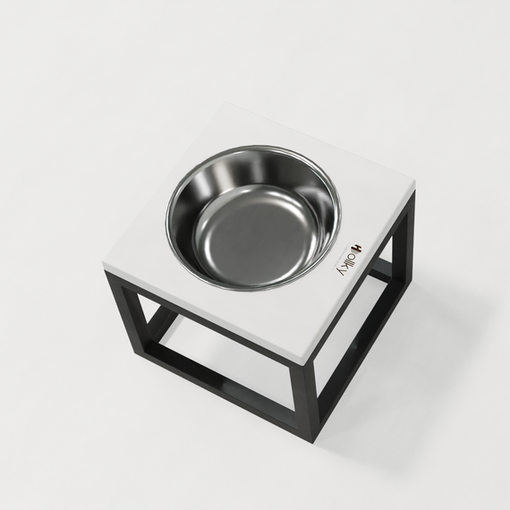 Миска на підставці для великих собак Hollky Base Solo XL (1 × 1,8 л) Solo XL-262620-GRWH | Зображення 3