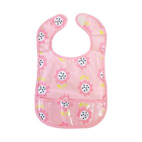 Детский слюнявчик клеенчатый MGZ-0601(Pink) на липучке