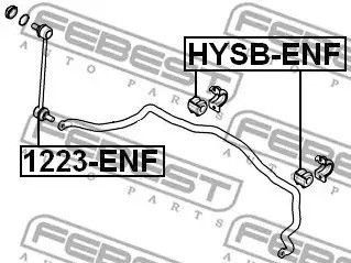 Втулка стабілізатора переднього Ceed/Elantra 06-, FEBEST (HYSBENF) | Зображення 2