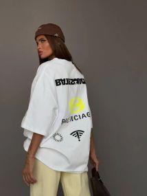 Футболка женская с принтом повседневная M Белая