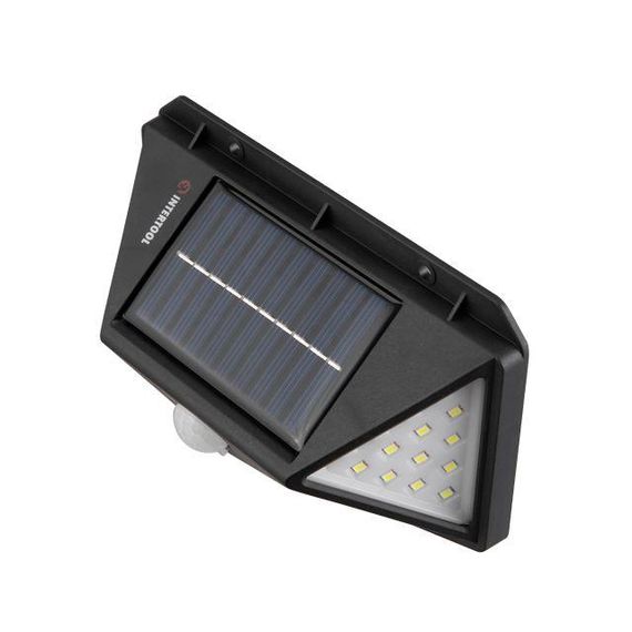 Світильник акумуляторний настінний 100 SMD, вуличний, сонячна панель, датчик руху INTERTOOL LB-0113 | Зображення 3