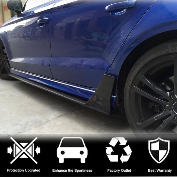 Бокові пороги V4 (для S-Line SD, Карбон) для Ауди A3 2012-2020 рр | Зображення 1