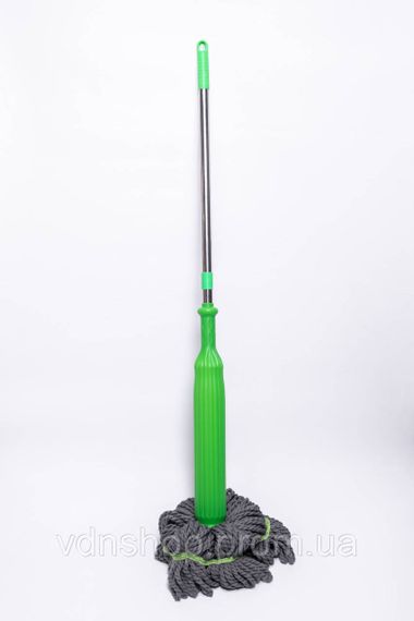 Швабра для влажной уборки с металлической ручкой и круглой насадкой из микрофибры для дома, офиса HP-35015-43 | Зображення 5