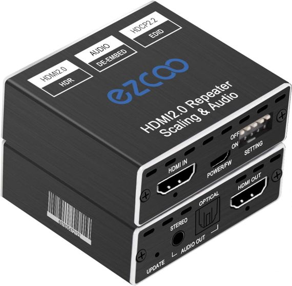 HDMI 2.0 аудио-экстрактор 4K 60Hz, SPDIF 5.1CH, 3.5 мм L/R, HDR, EDID, HDCP 2.2, совместимость с PS5, Xbox, TV | Зображення 2