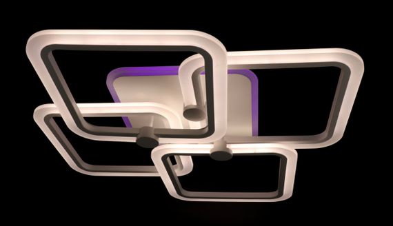 Люстра світлодіодна стельова LED світильник для квартири на стелю лед з пультом 25755 Білий 10х56х65 см. | Зображення 8