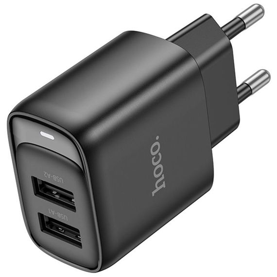 МЗП Hoco C141A Smart 2.1A (2USB-A) Black | Зображення 2