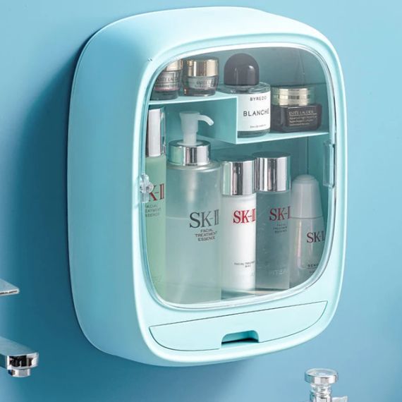 Органайзер для косметики настінний U-Beauty Wall Cosmetic Box підвісний б'юті бокс із прозорими дверцятами та ящик | Зображення 4
