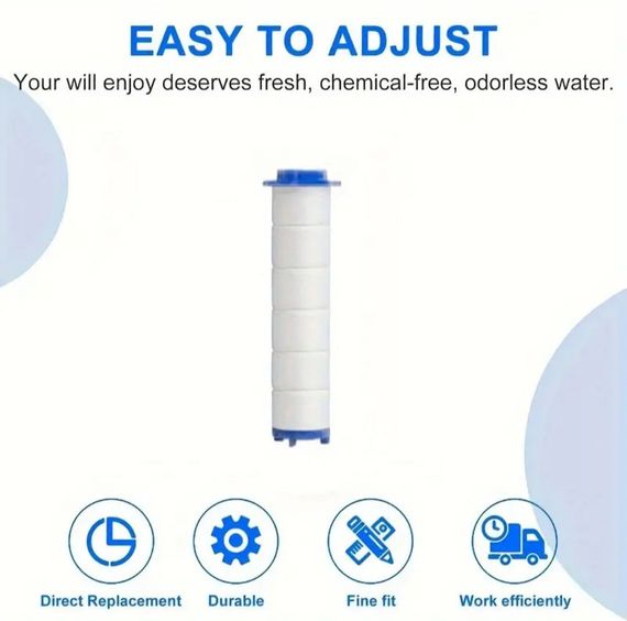 Змінний бавовняний фільтрувальний картридж для душу, для очищення жорсткої води, видалення хлору та фториду | Зображення 2