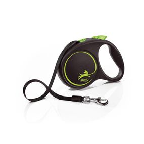 Рулетка Flexi Black Design M, стрічка 5 м, зеленый